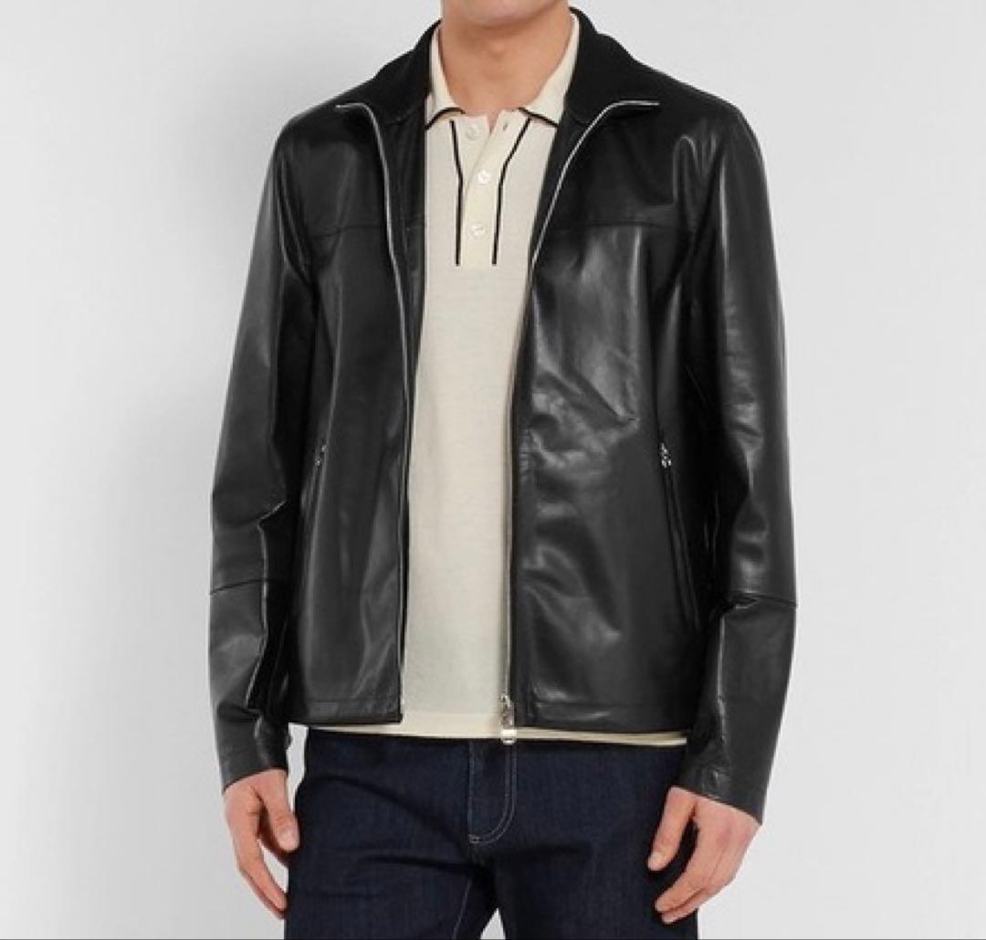 定価50万dunhill現行カーフレザージャケット ダンヒル