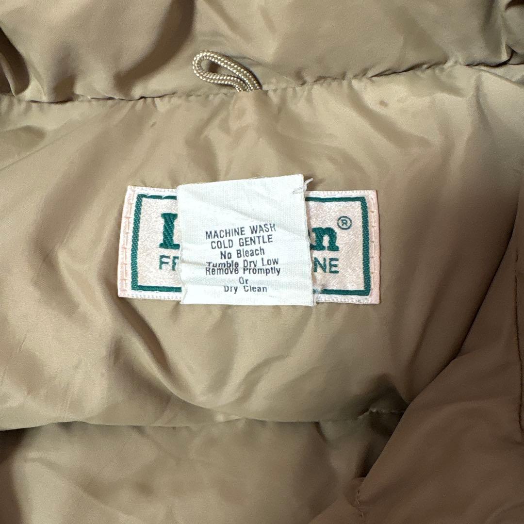 80s L.L.Bean ベージュ ダウンベスト XLサイズ