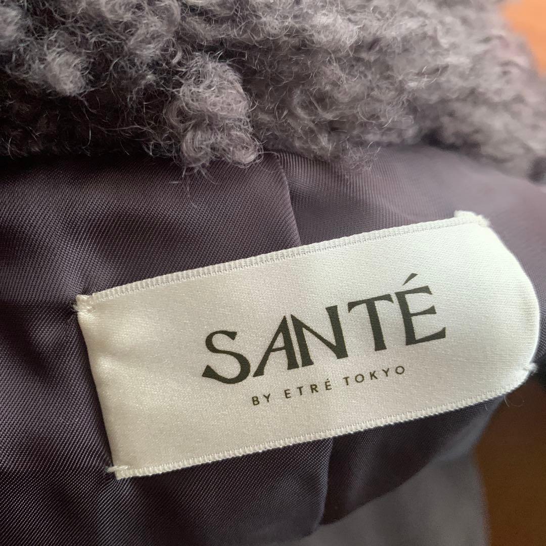 etre SANTEクリンプフェイクファーベスト　グレー