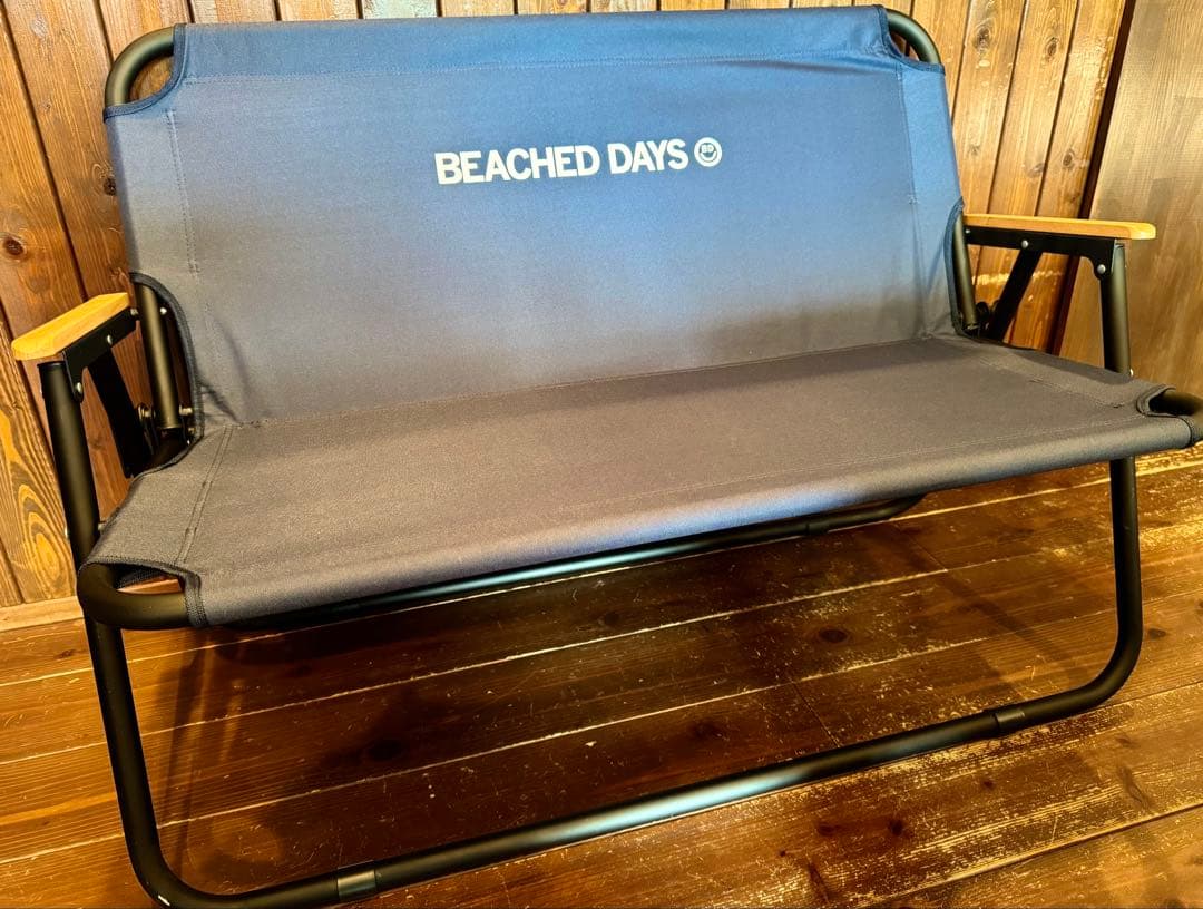 新品未使用BEACHED DAYS アウトドアベンチ2シーター2人用 ネイビー