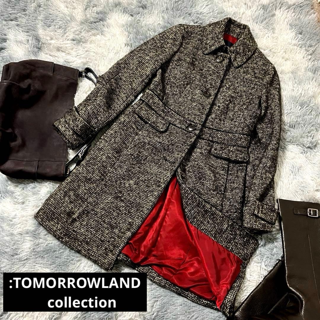 【TOMORROWLAND collection】ツイード◇モヘアアルパカコート