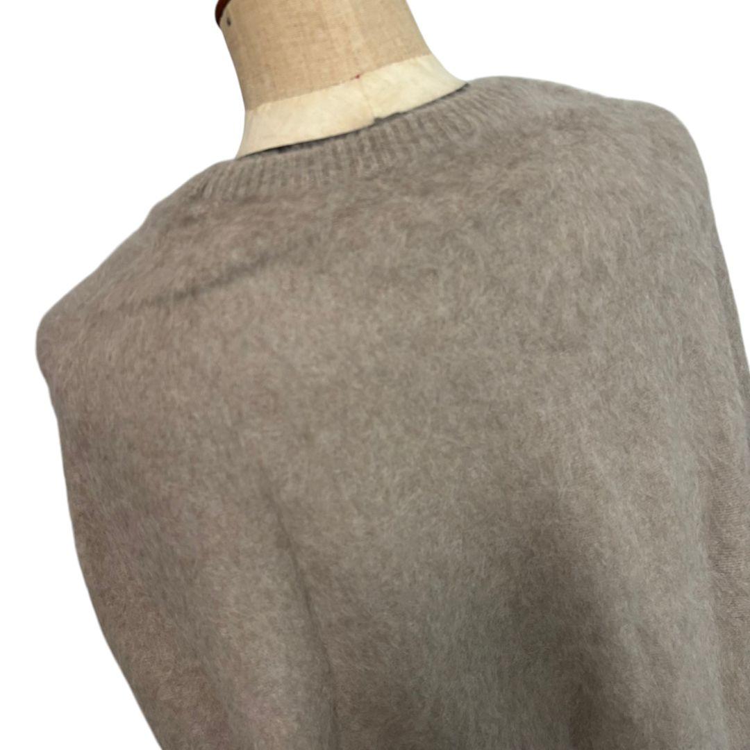 美品✨BEARDSLEY ファーニットポンチョ　モカ