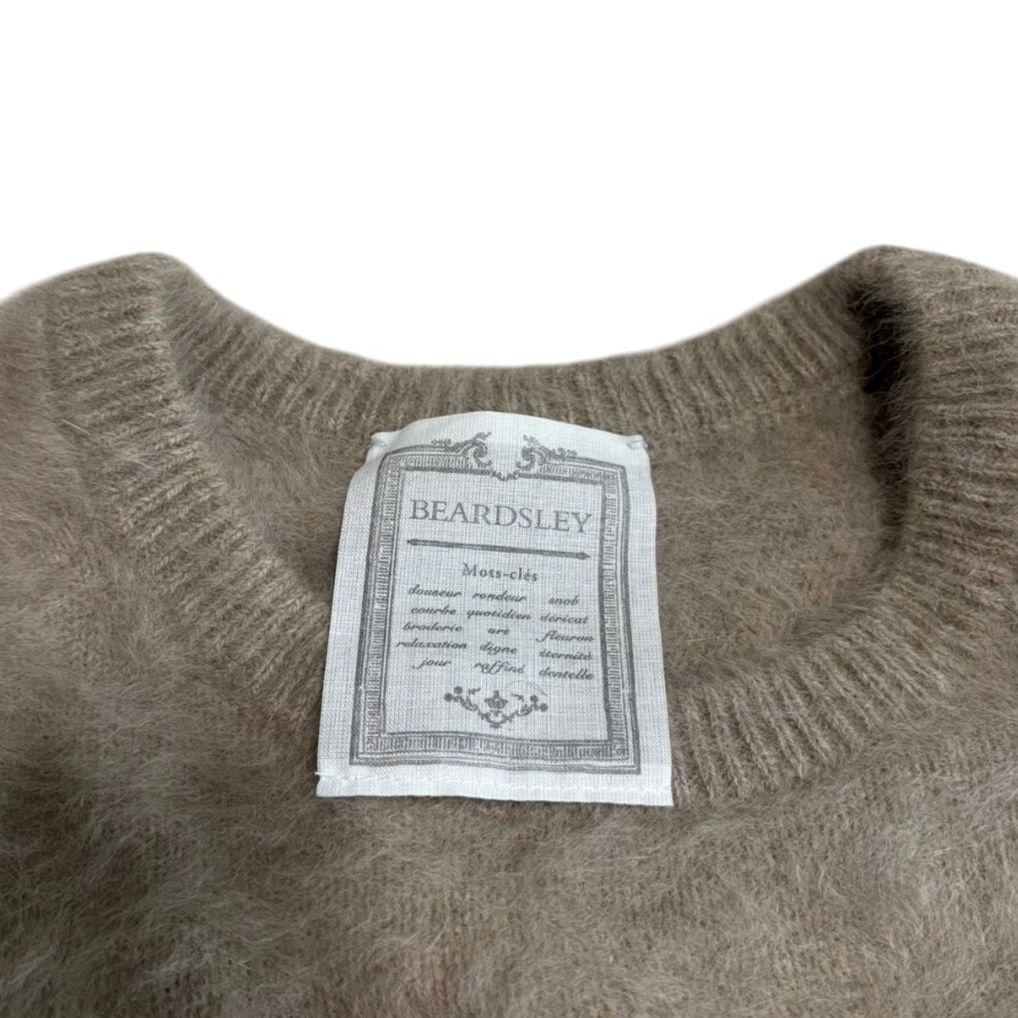 美品✨BEARDSLEY ファーニットポンチョ　モカ