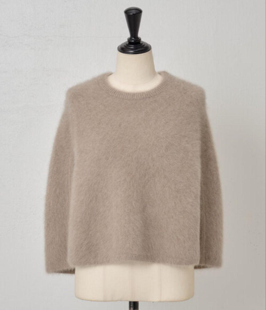 美品✨BEARDSLEY ファーニットポンチョ　モカ