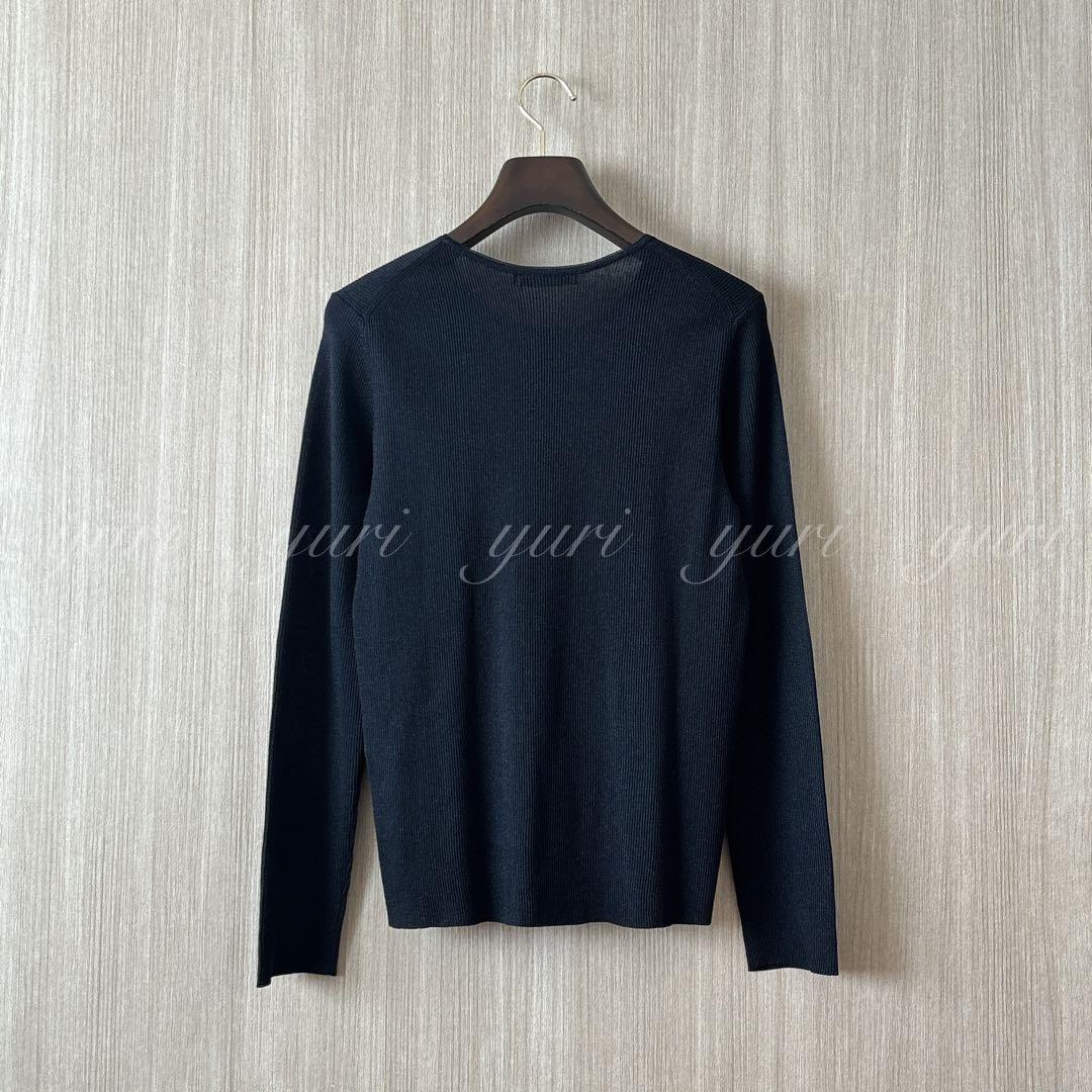【1276】現行品　新品　アナイ　シアースパークリブ プルオーバー　黒　38