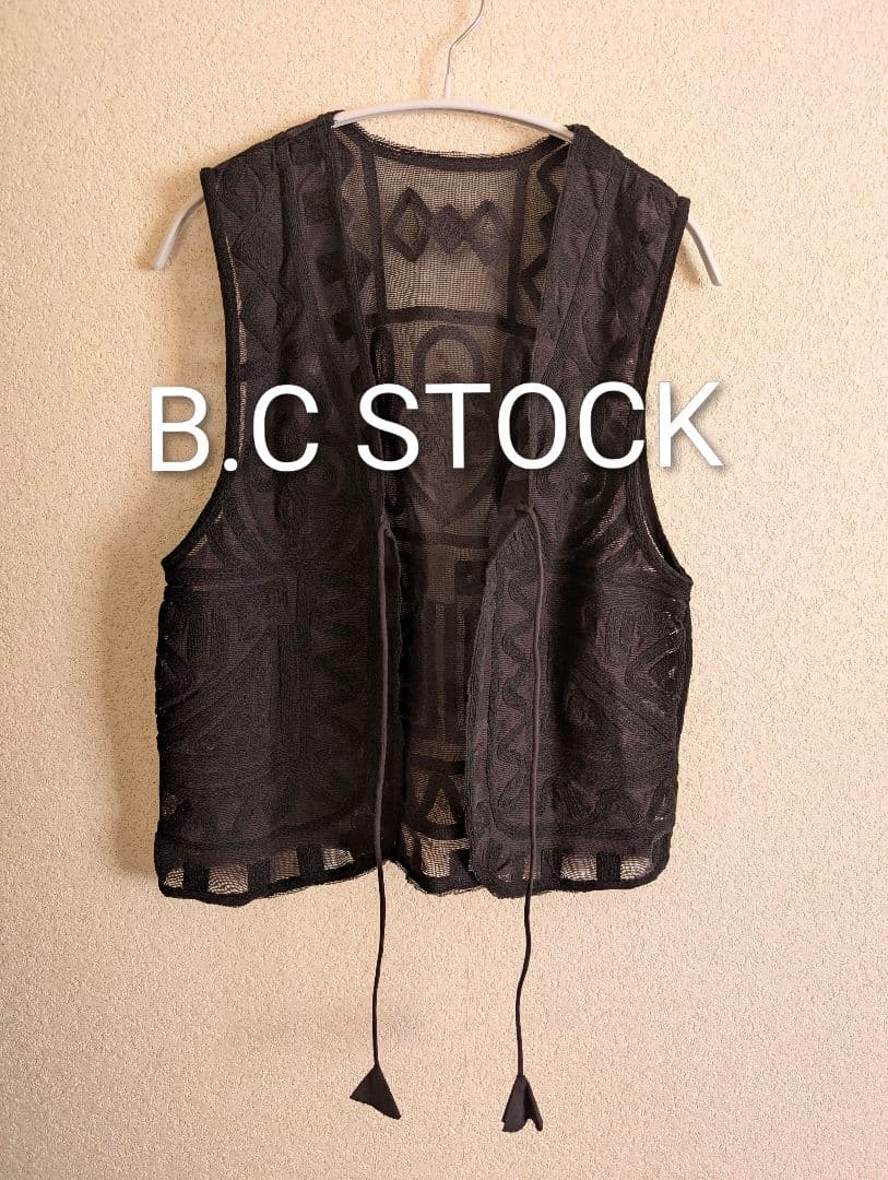 極美品✨️　ベーセーストック B.C STOCK メッシュ刺繍ベスト
