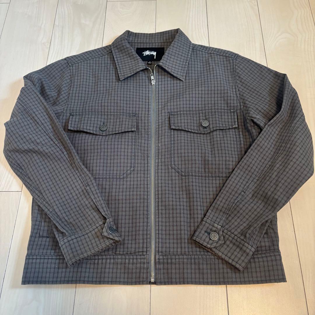 STUSSY Check Garage Jacket(チャコール/Sサイズ)