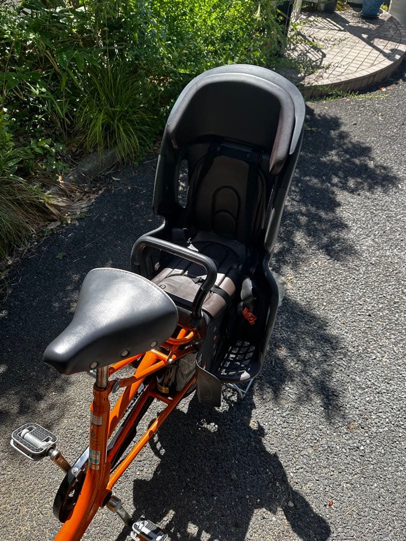 オレンジ シティサイクル チャイルドシート付き