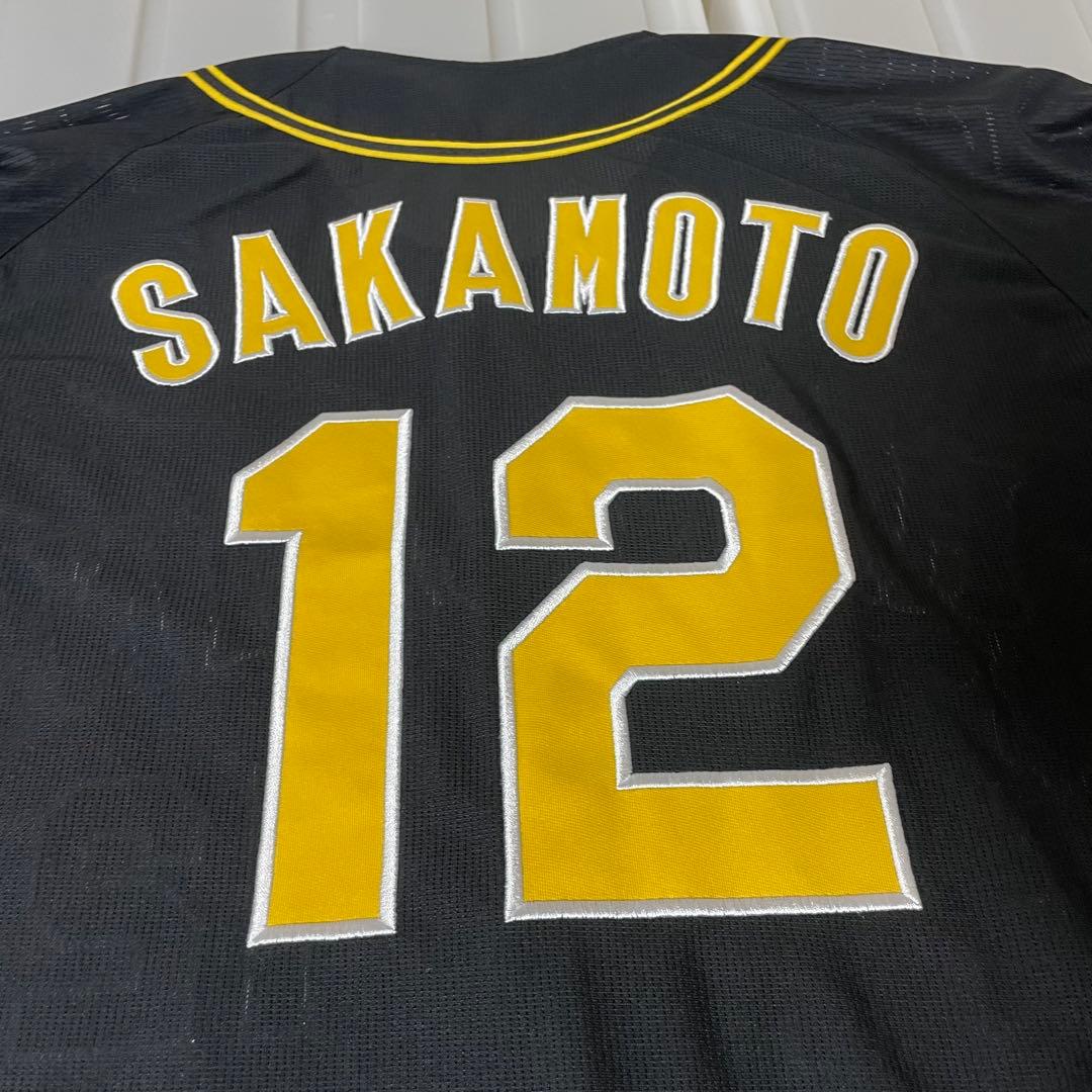 阪神タイガース　坂本誠志郎　12 旧ビジター　レプリカユニフォーム　ブラック　O