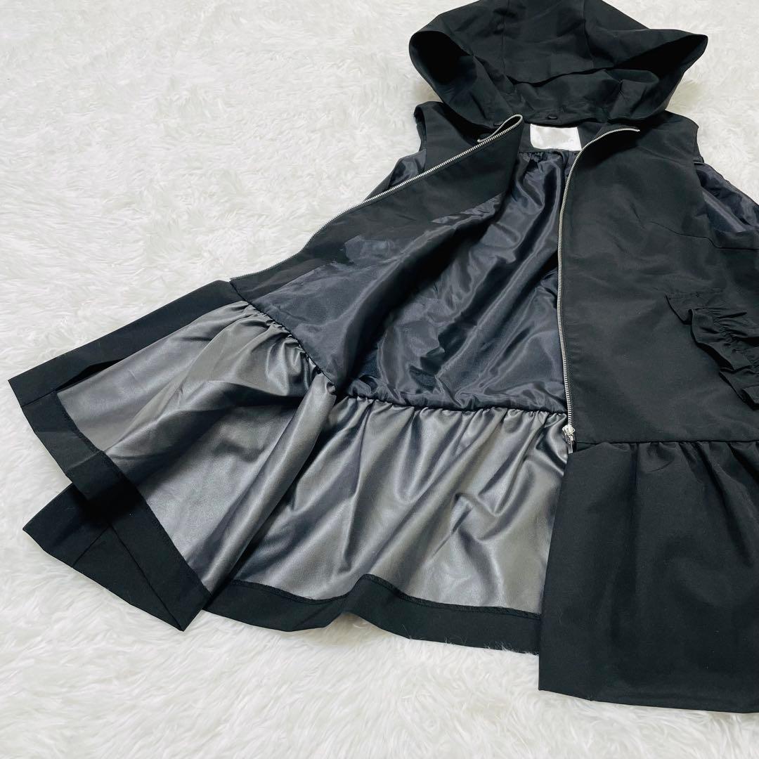 25ss 未使用に近い PICCIN ぺプラム パニエジレ フリルジレ ブラック
