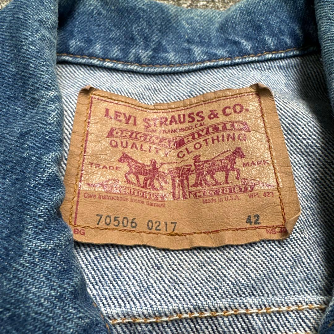Levi's 70506 0217 デニムジャケット　USA製　Gジャン　42