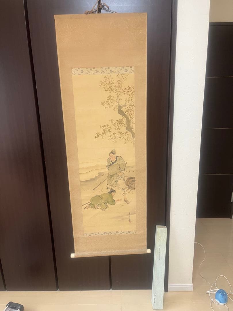 掛け軸　「韓信の股くぐり図」