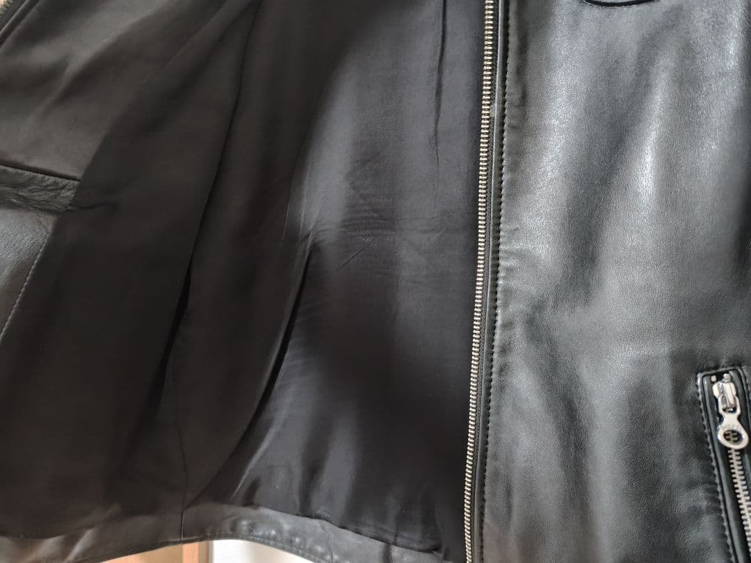 3/20 23時終了 DIESEL 本皮ライダースジャケット 超美品 48サイズ