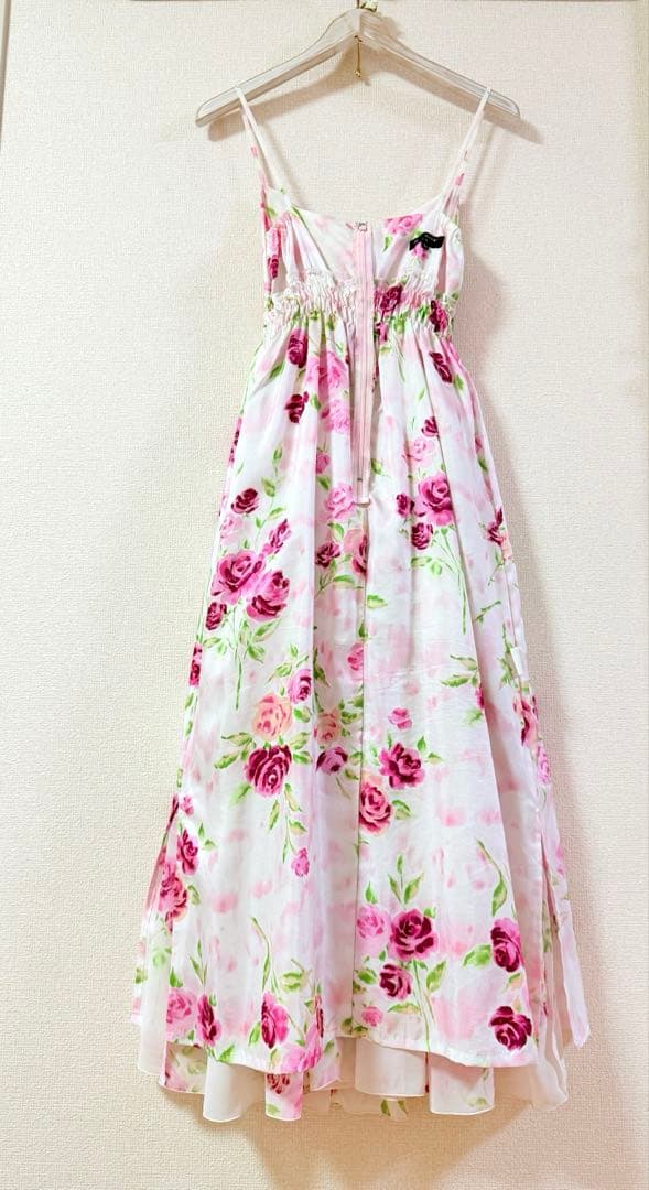 美品　ジーザスディアマンテ　ぼかし薔薇柄カリブマキシワンピース　姫系　姫ギャル