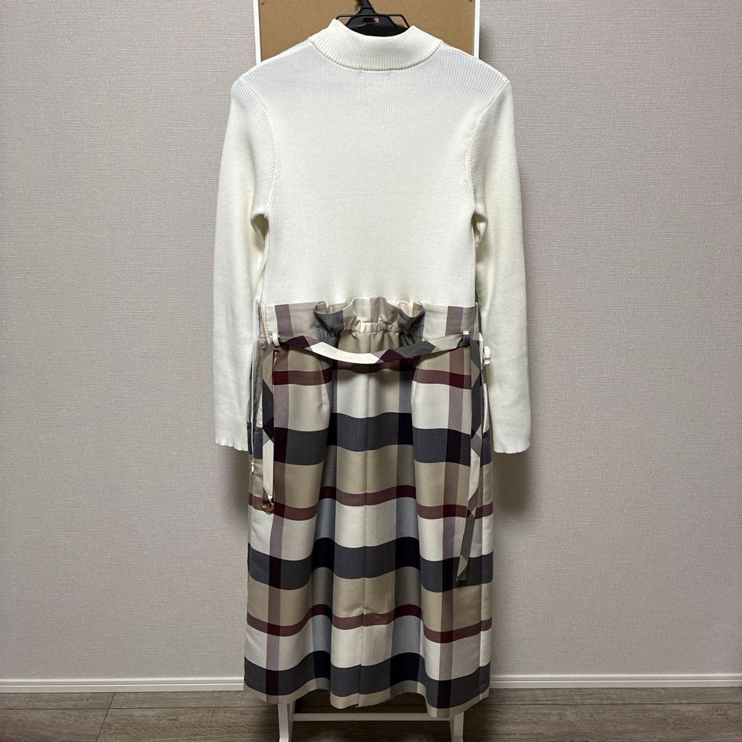 ミーアBLUE LABEL CRESTBRIDGEチェックロングワンピース