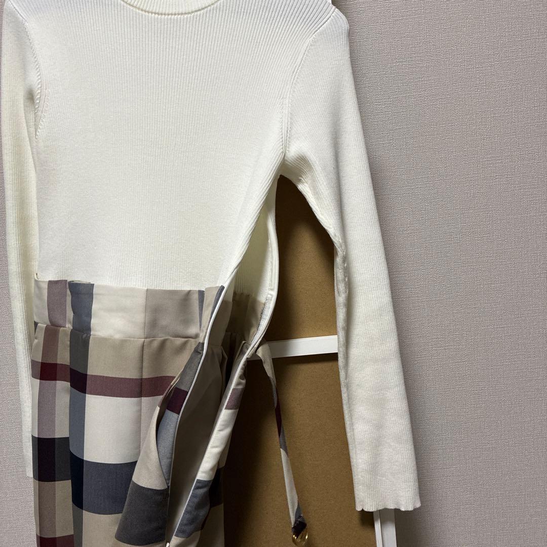 ミーアBLUE LABEL CRESTBRIDGEチェックロングワンピース