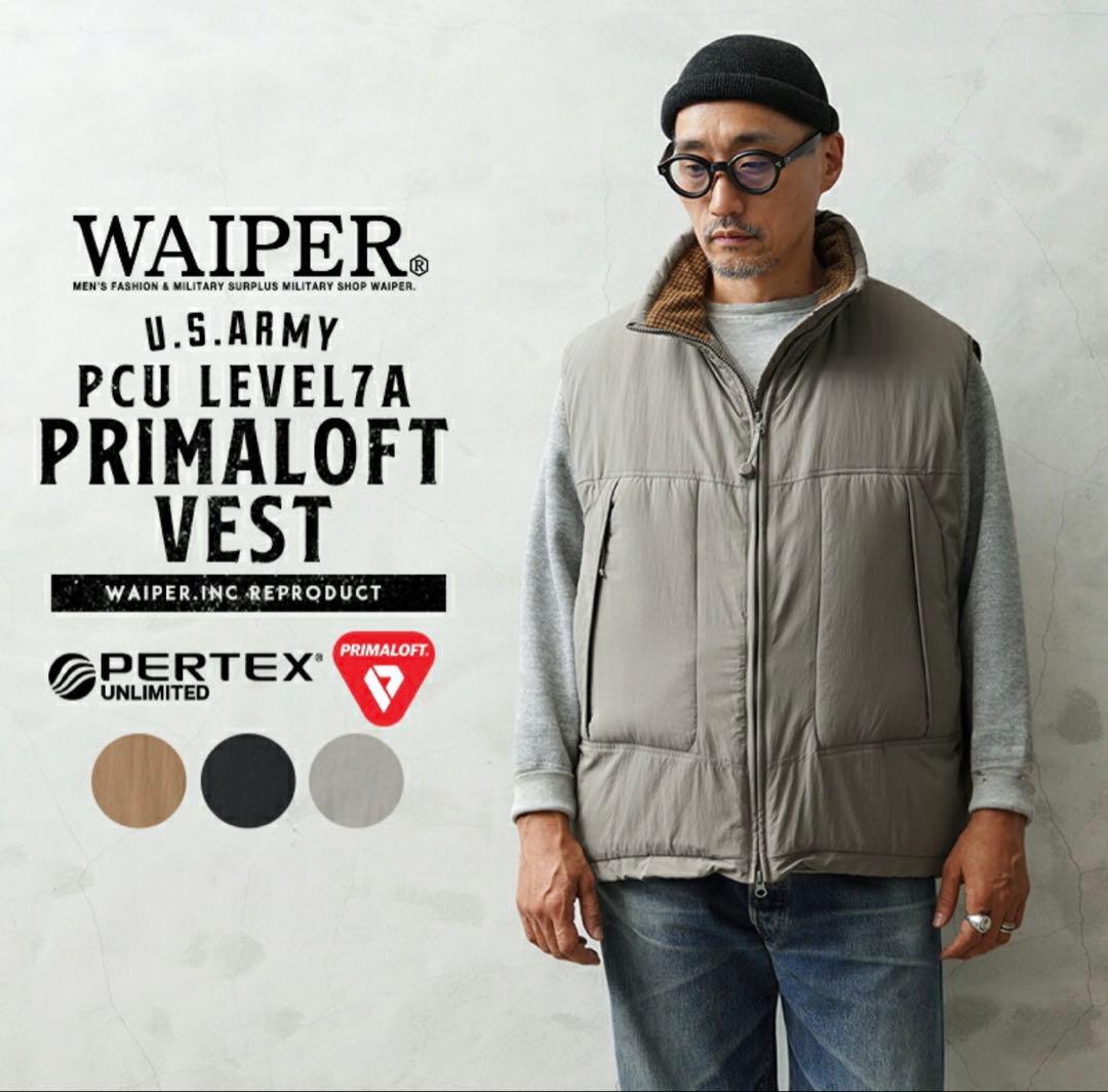 WAIPER PCU LEVEL7 PRIMALOFT VEST ブラック