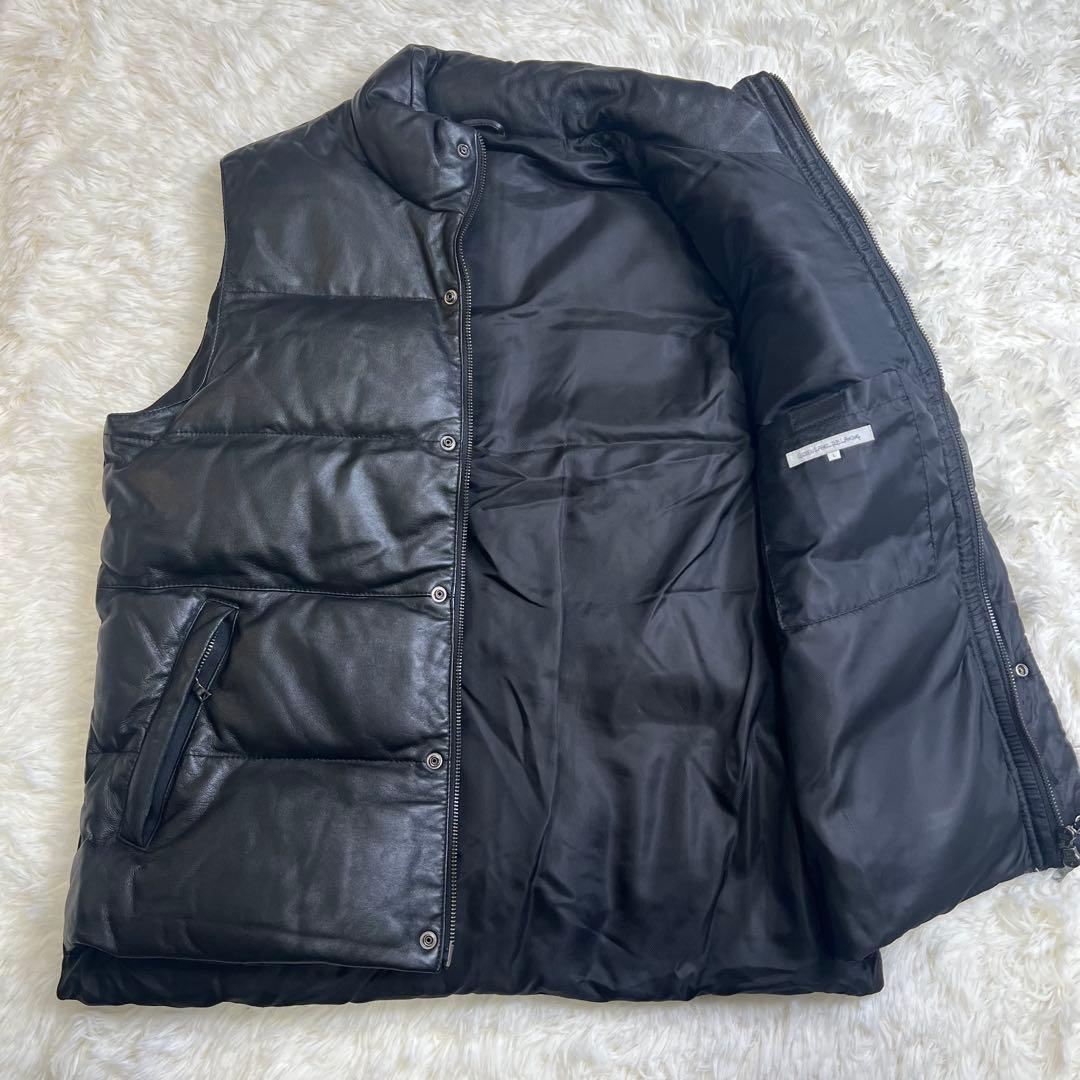 GREEN LABEL RELAXING ダウンベスト ラムレザー 羊革