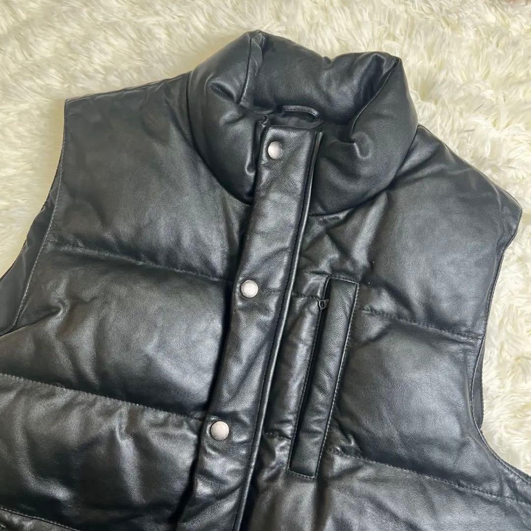 GREEN LABEL RELAXING ダウンベスト ラムレザー 羊革