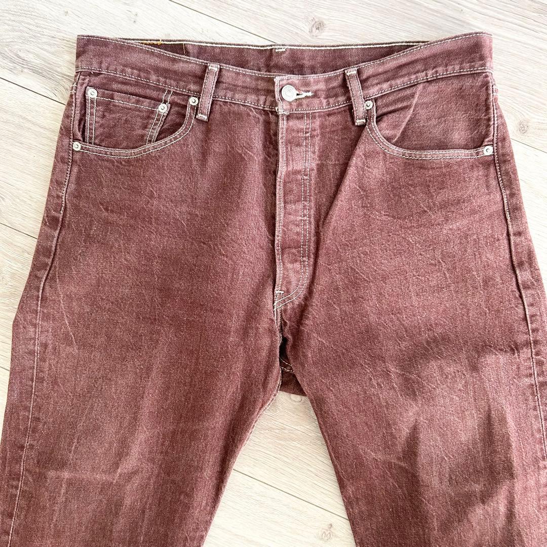 希少カラー　Levi's 501XX ストレートデニム　W36 バーガンディ