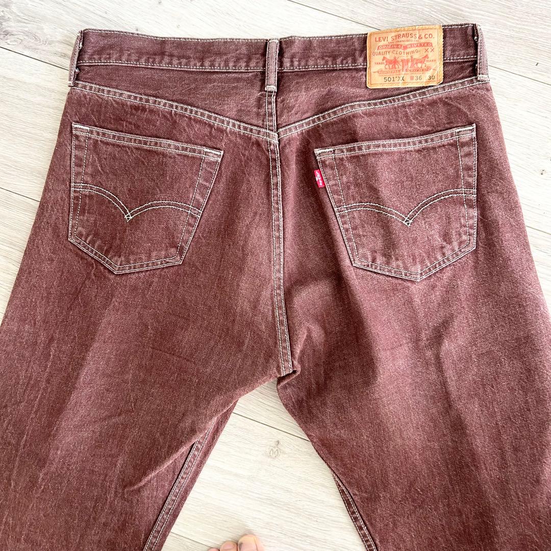 希少カラー　Levi's 501XX ストレートデニム　W36 バーガンディ