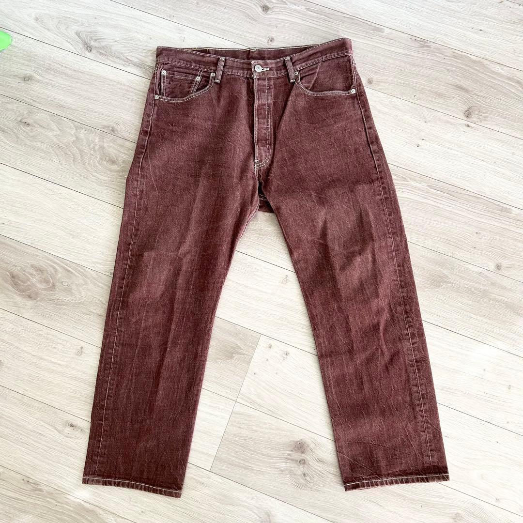 希少カラー　Levi's 501XX ストレートデニム　W36 バーガンディ