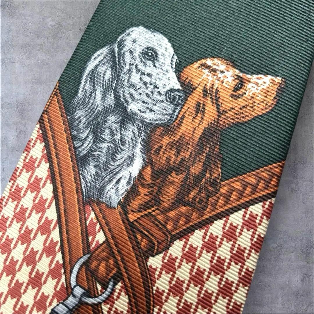 美品　Polo by RALPH LAUREN アニマル柄　ネクタイ　犬