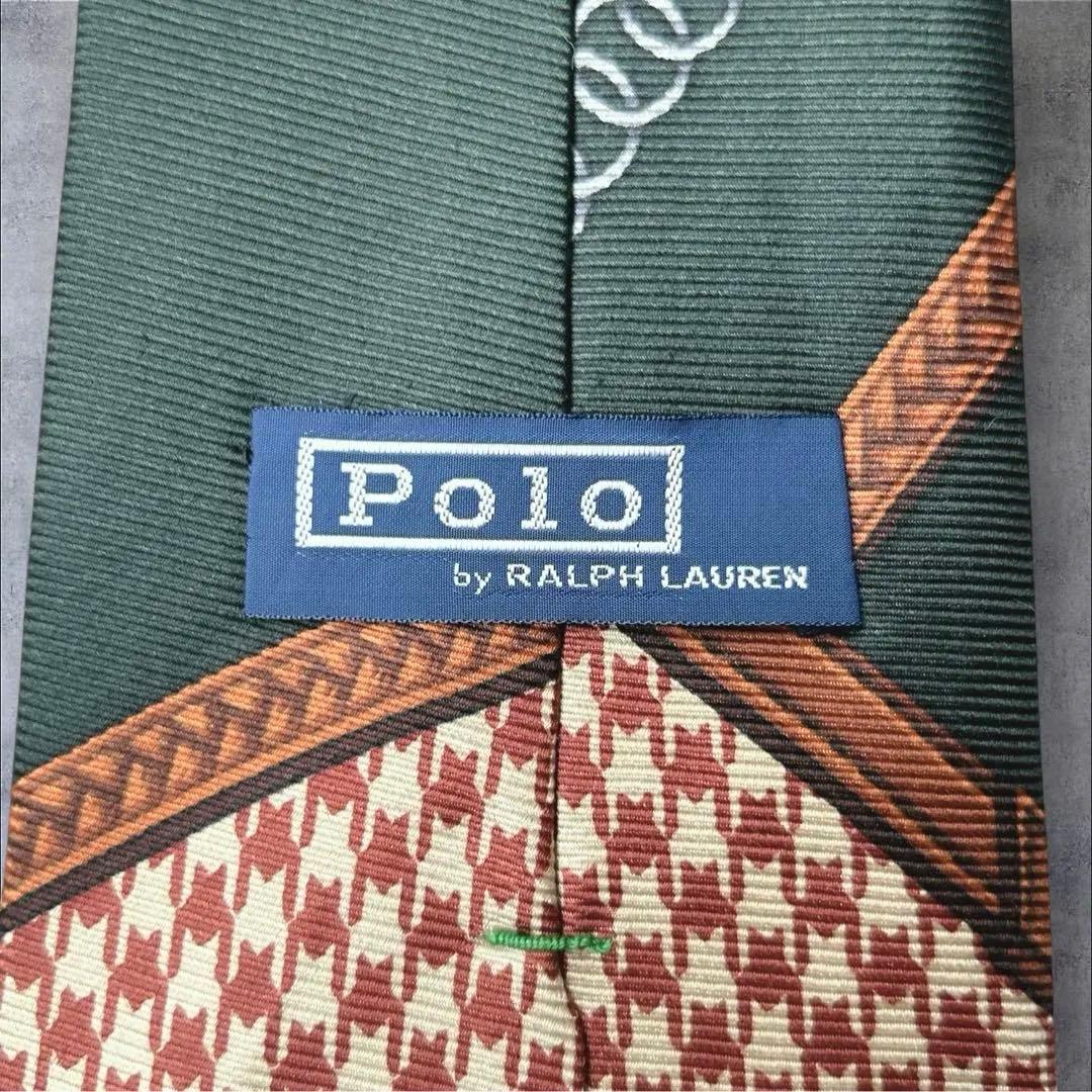 美品　Polo by RALPH LAUREN アニマル柄　ネクタイ　犬