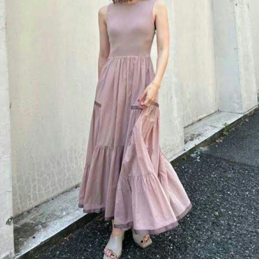 FRAY I.D ニットコンビティアードワンピース