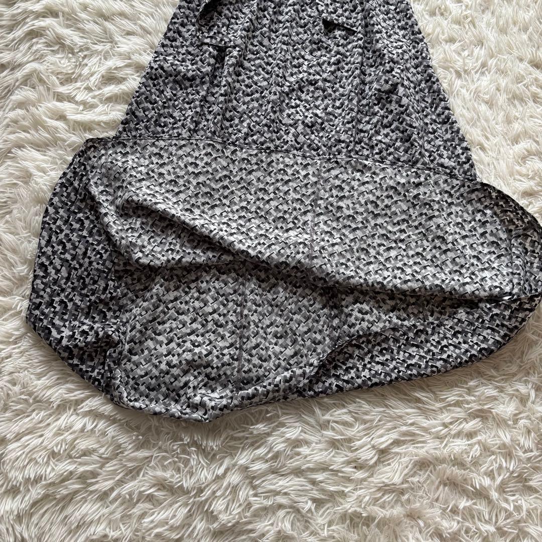 極美品 アンタイトル きれいめ 洗える モザイク柄ワンピース Lサイズ