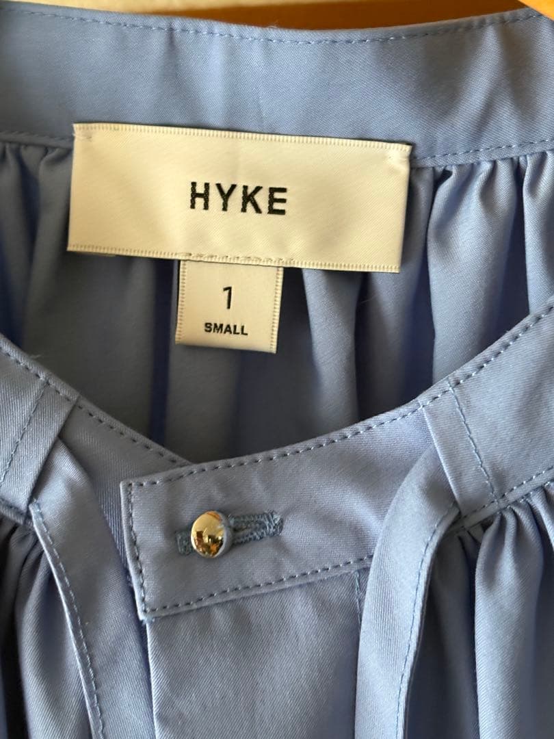 プーラ ✰HYKE ギャザードレス サイズ1 ブルー ハイク ロング シャ