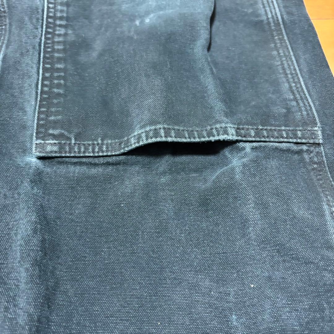Carhartt ダブルニーワークパンツ　ブラック　メキシコ製　襤褸　B136
