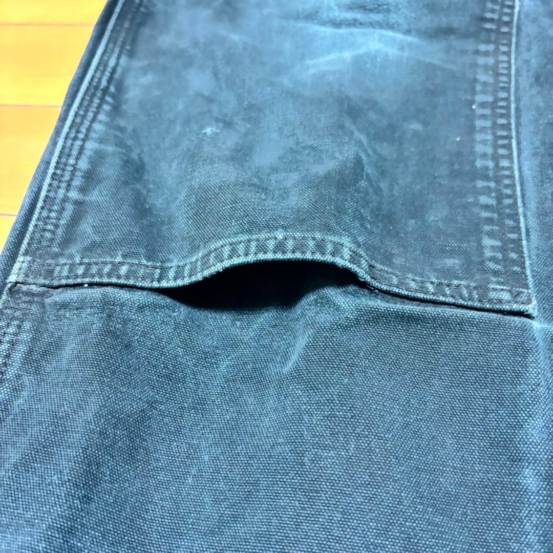 Carhartt ダブルニーワークパンツ　ブラック　メキシコ製　襤褸　B136