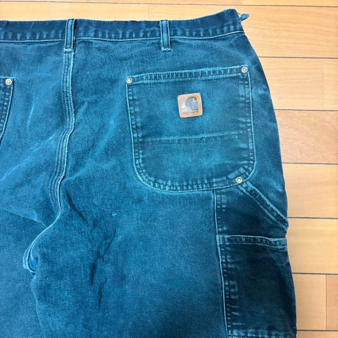 Carhartt ダブルニーワークパンツ　ブラック　メキシコ製　襤褸　B136