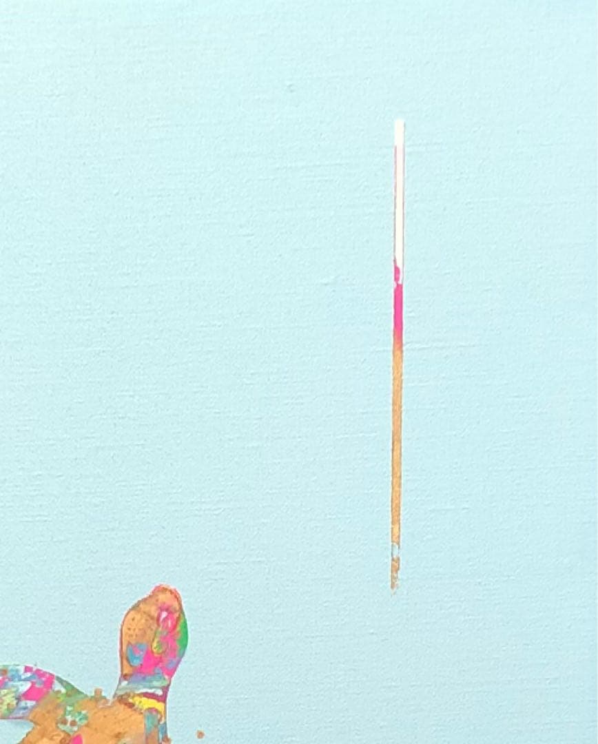 【ナア】油絵　原画　動物　亀　アート　インテリア　F4