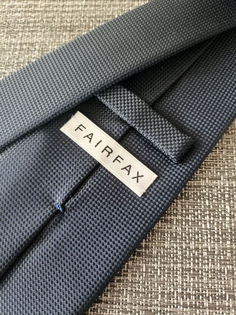 新品　FAIRFAX　ソリッドタイ　ダークネイビー　フェアファクス