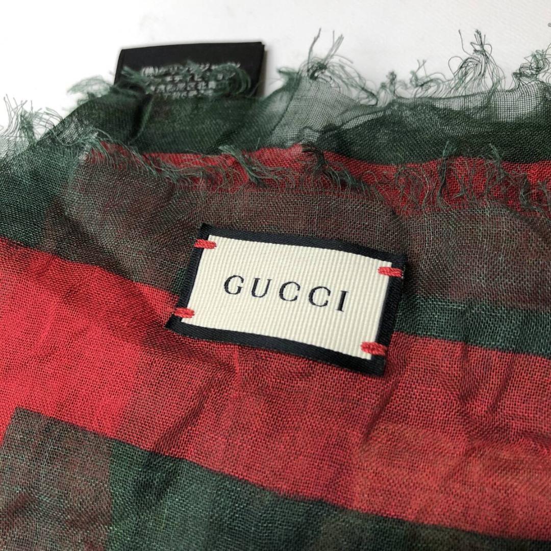 イタリア製 GUCCI グッチ レーヨン/シルク スカーフ レオパード