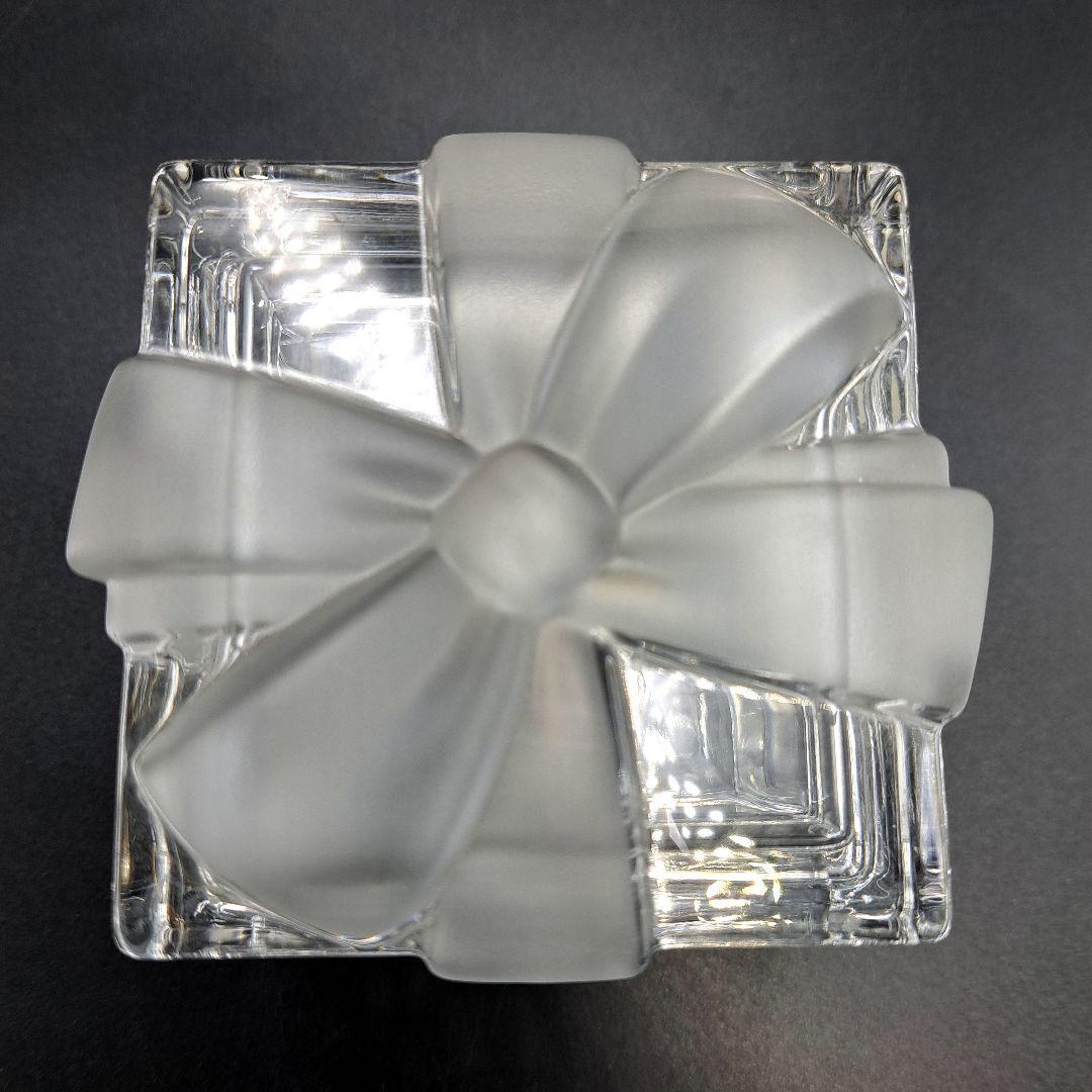 【美品】TIFFANY ティファニー クリスタル リボンボックス 小物入れ