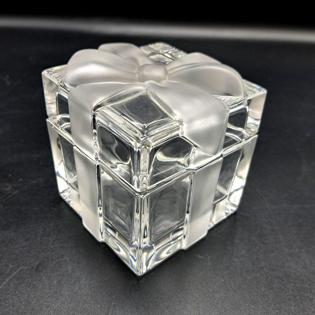 【美品】TIFFANY ティファニー クリスタル リボンボックス 小物入れ