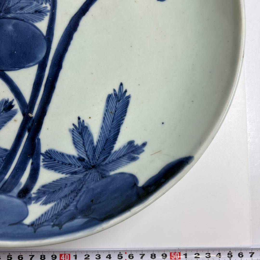 古伊万里　染付大皿　直径約34㎝　東Y7-1208①