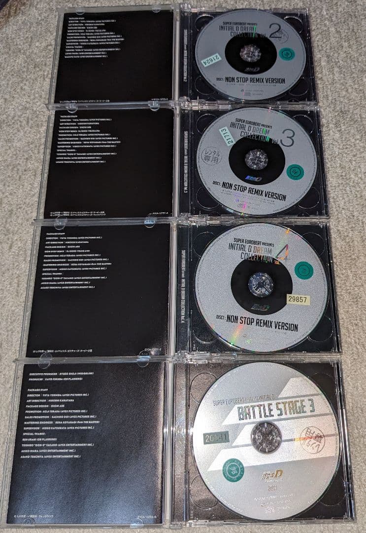SUPER EUROBEAT 頭文字D CD 4枚セット（レンタルアップ）