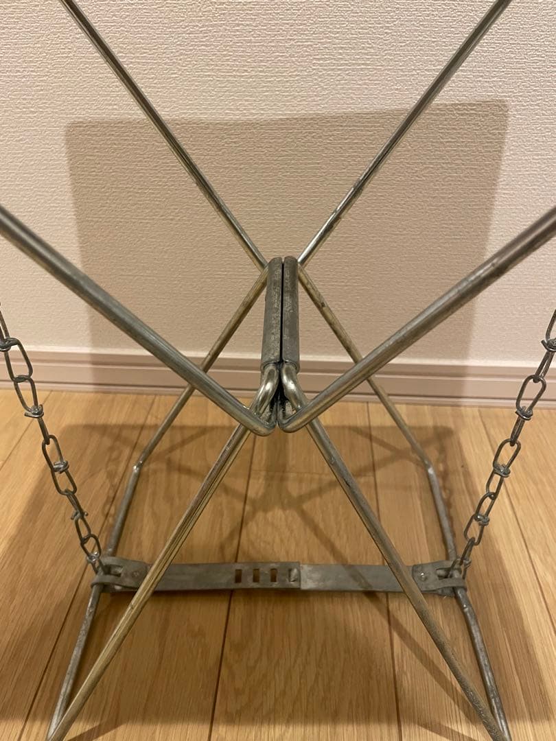 【中古】Universal Stool - Silver & Wood Tray