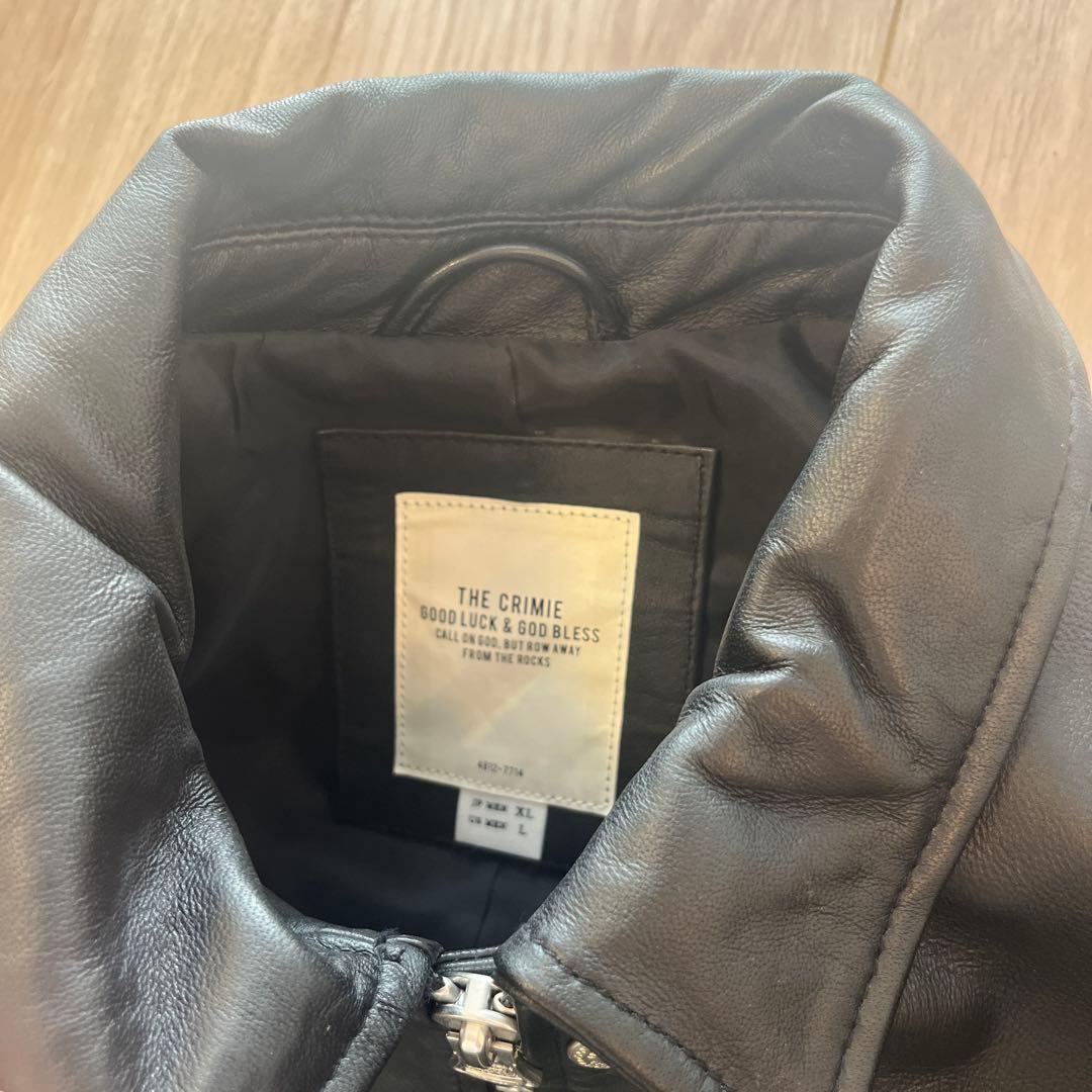 THE CRIMIE ブラックレザージャケット XL