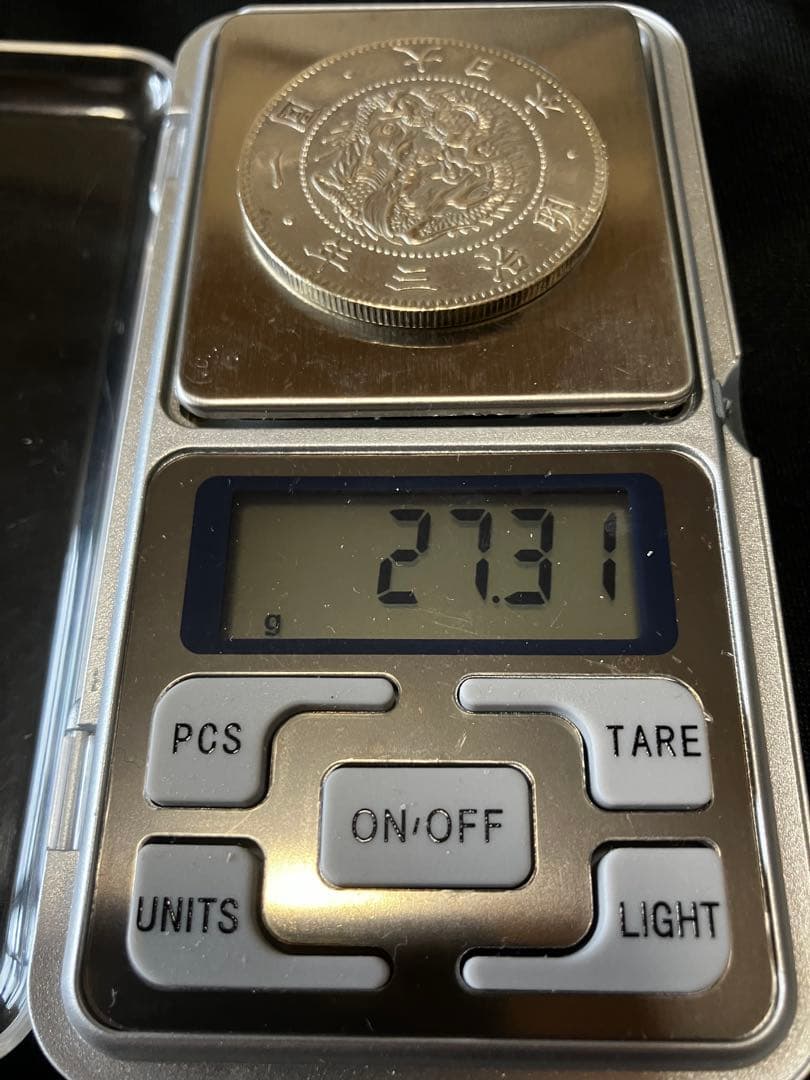 希少　欠貝圓　明治三年　旧一圓銀貨　貿易銀 目方27.31g 価格相談可