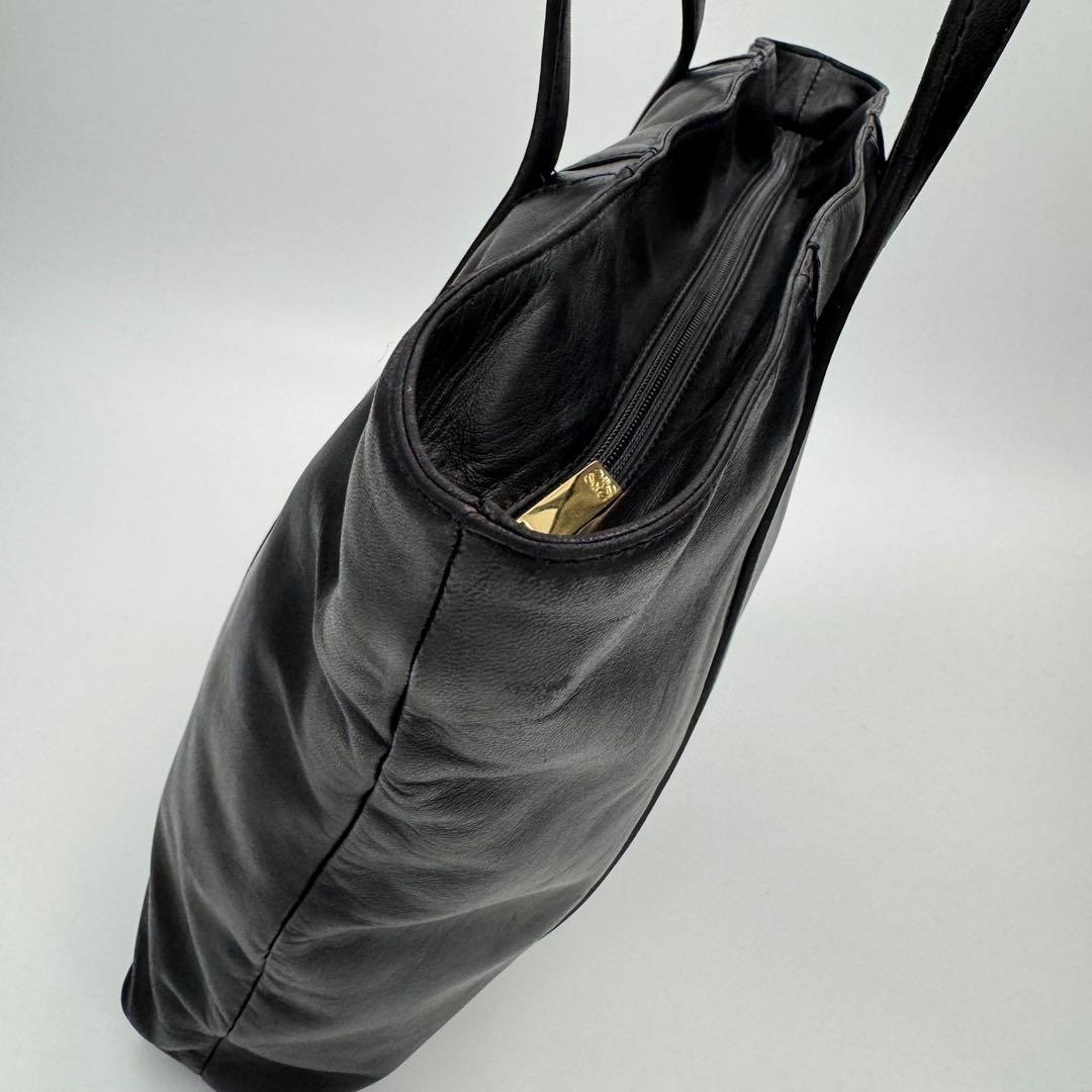 LOEWE ロエベ アナグラム ナッパレザー トートバッグ A4ギリギリ 黒