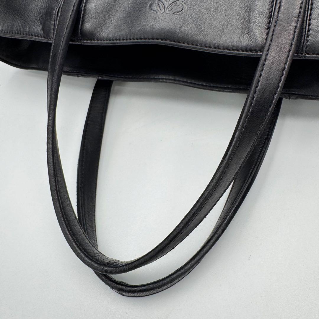 LOEWE ロエベ アナグラム ナッパレザー トートバッグ A4ギリギリ 黒