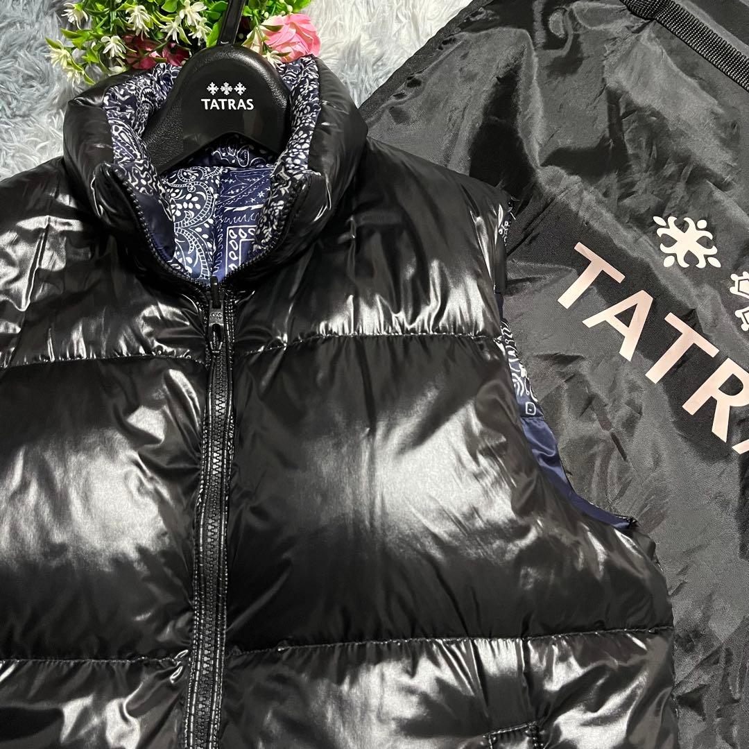 美品　TATRAS タトラス リバーシブル ダウンベスト ペイズリー柄　L