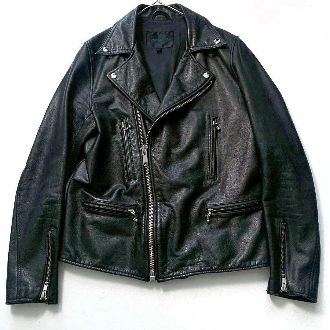 【美品】ロアーズオリジナル ダブル ライダースジャケット 牛革 M ブラック