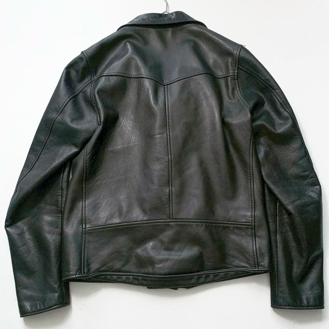 【美品】ロアーズオリジナル ダブル ライダースジャケット 牛革 M ブラック