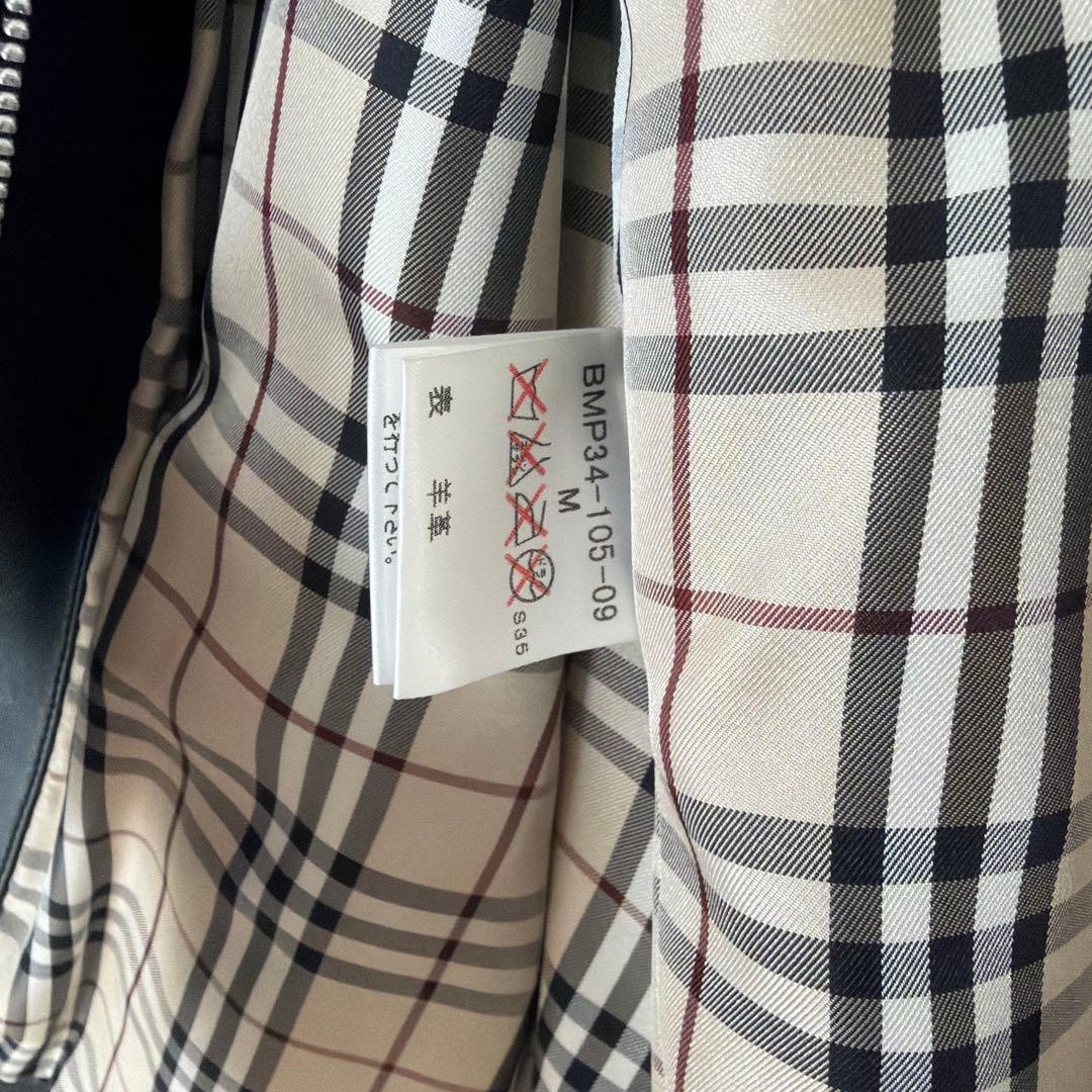 【美品】Burberry black label レザージャケット